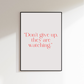 “Don’t give up”